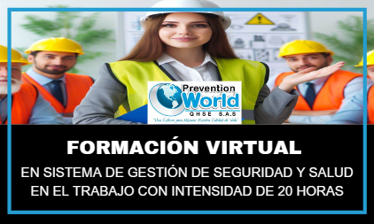 Formación virtual en Sistema de Gestión de Seguridad y Salud en el Trabajo con intensidad de 20 horas