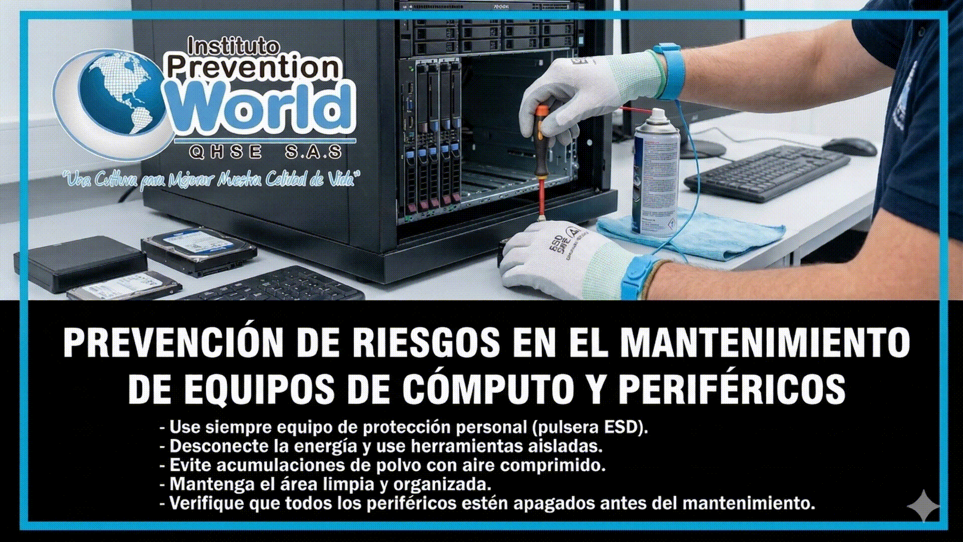 Prevencion en riesgo en mantenimineto en equipos de computo y perifericos