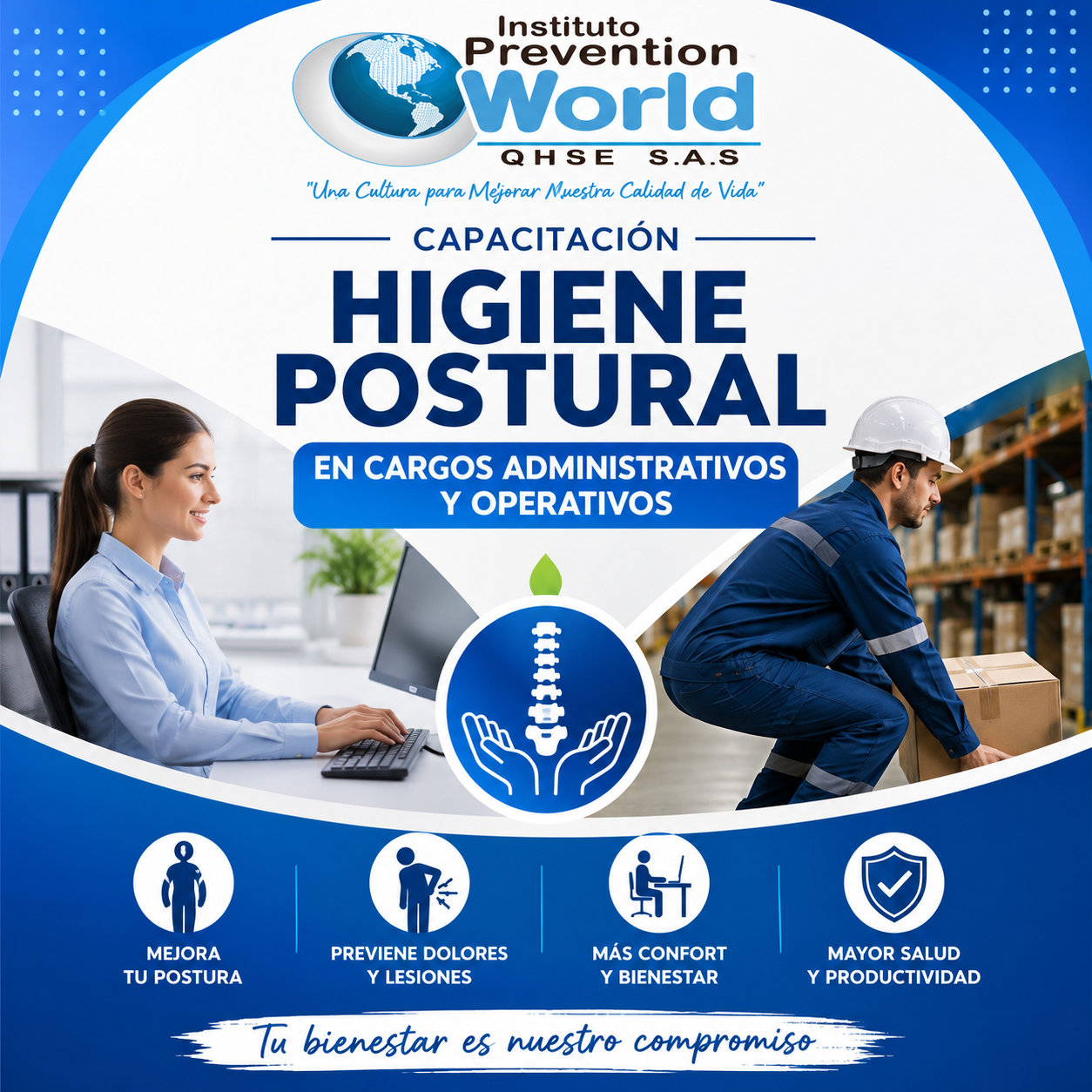 Capacitación Higiene postural administrativos y operativos